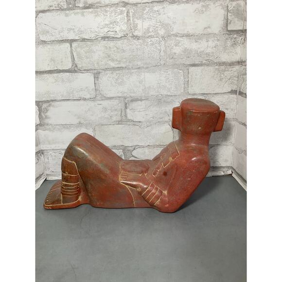 Vintage Aztec Figurine Pot Holder - Picture 2 of 3